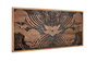 GINER Y COLOMER Cabecero de Madera de Acacia Natural y Negro 166 cm No Requiere Montaje